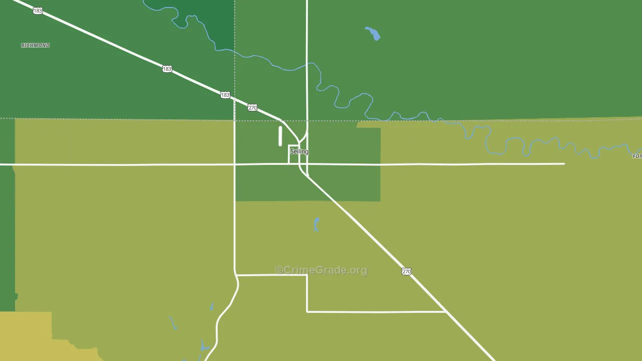 73663, OK Map of Vehicle Theft Rates