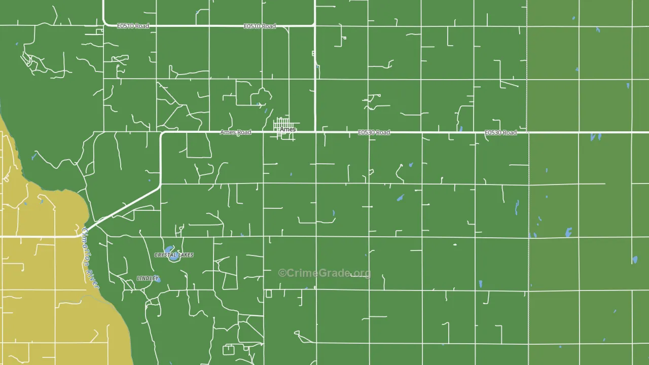 73718, OK Map of Vehicle Theft Rates
