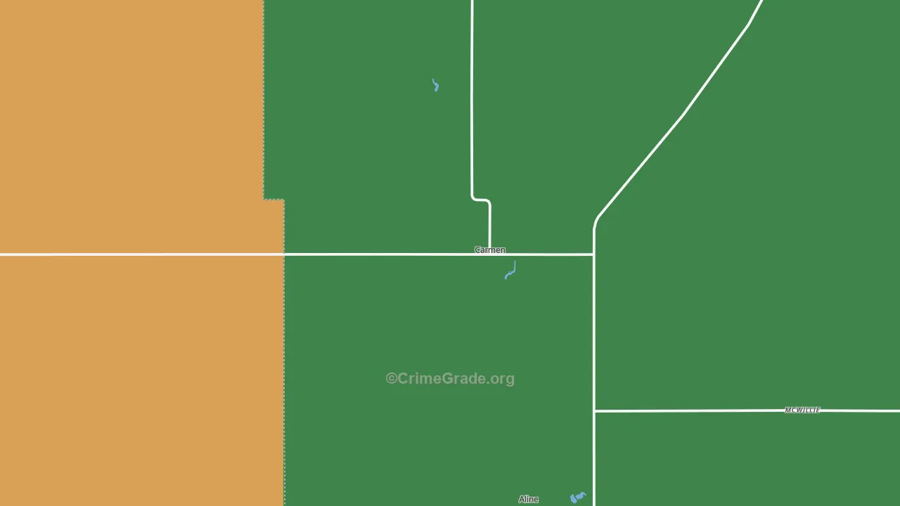 73726, OK Map of Vehicle Theft Rates