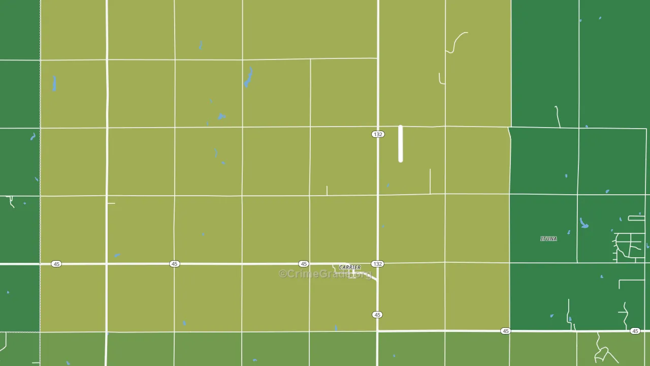73727, OK Map of Vehicle Theft Rates