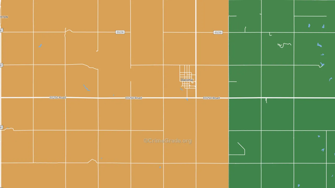 73731, OK Map of Vehicle Theft Rates