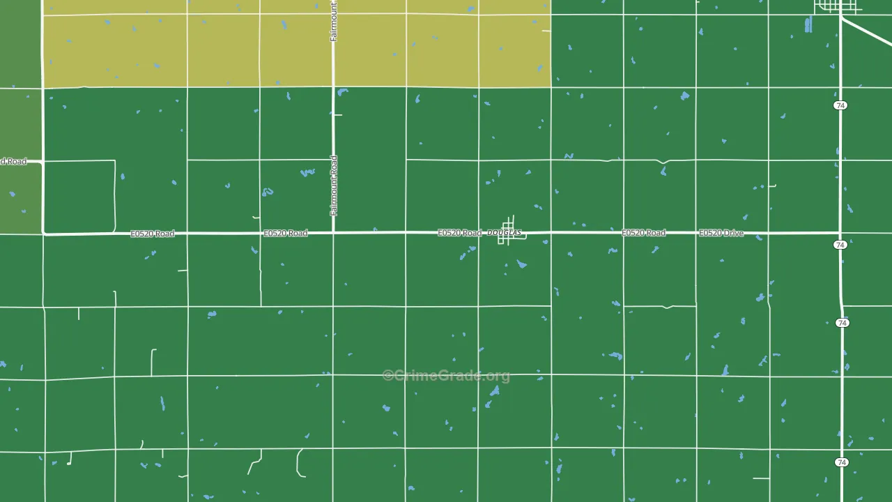 73733, OK Map of Vehicle Theft Rates