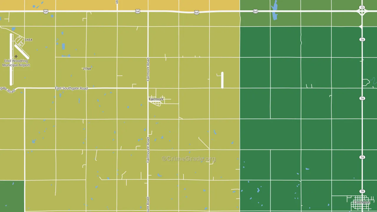 73736, OK Map of Vehicle Theft Rates