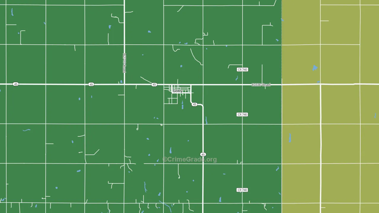 73739, OK Map of Vehicle Theft Rates