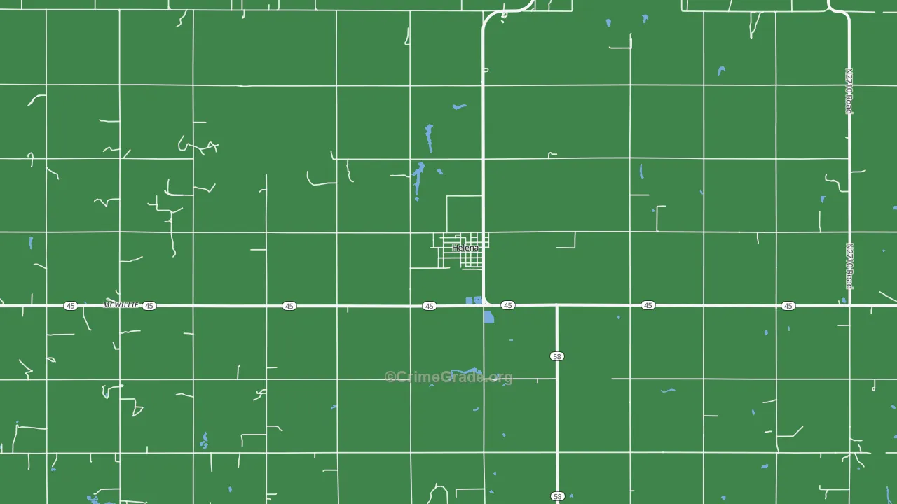 73741, OK Map of Vehicle Theft Rates