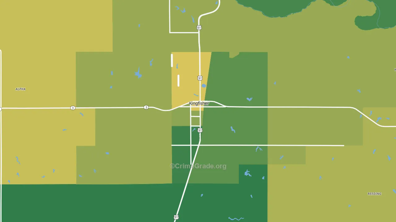 73750, OK Map of Vehicle Theft Rates