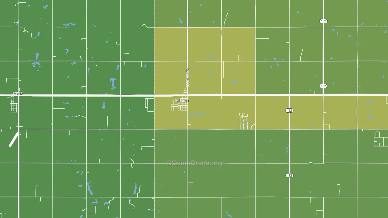 73754, OK Map of Vehicle Theft Rates