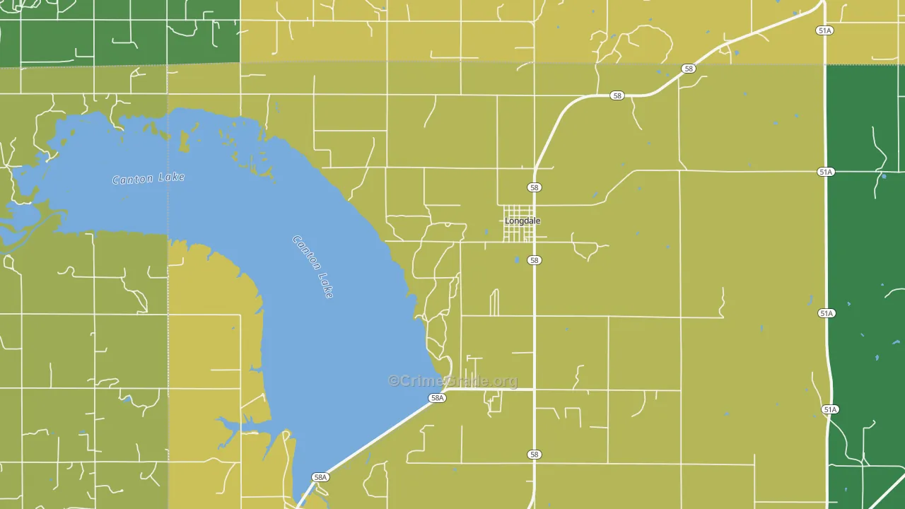 73755, OK Map of Vehicle Theft Rates