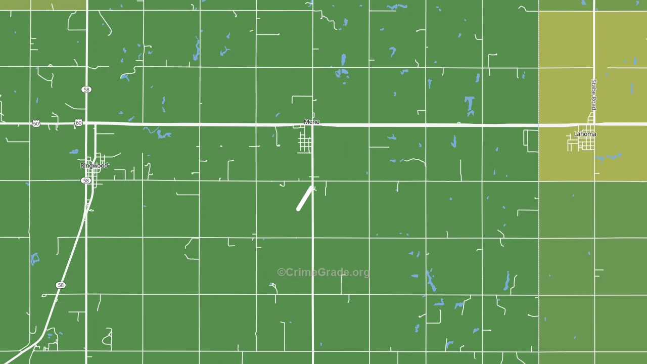 73760, OK Map of Vehicle Theft Rates