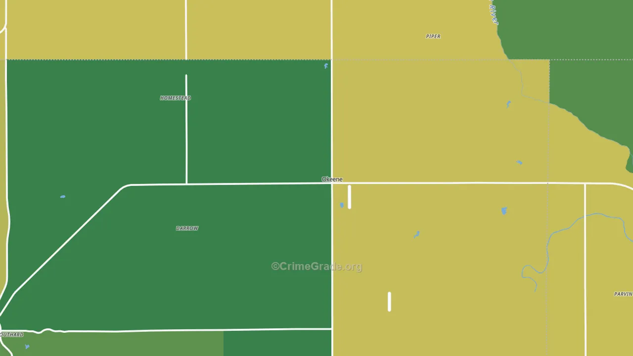 73763, OK Map of Vehicle Theft Rates