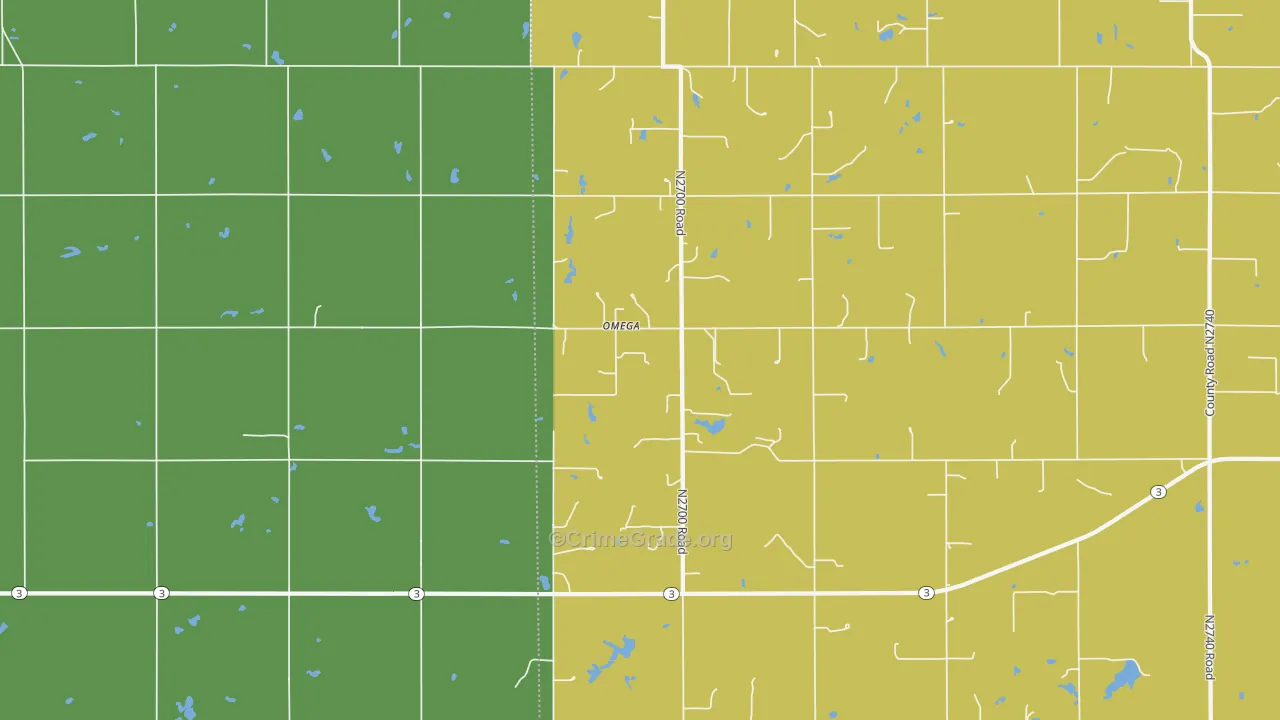 73764, OK Map of Vehicle Theft Rates