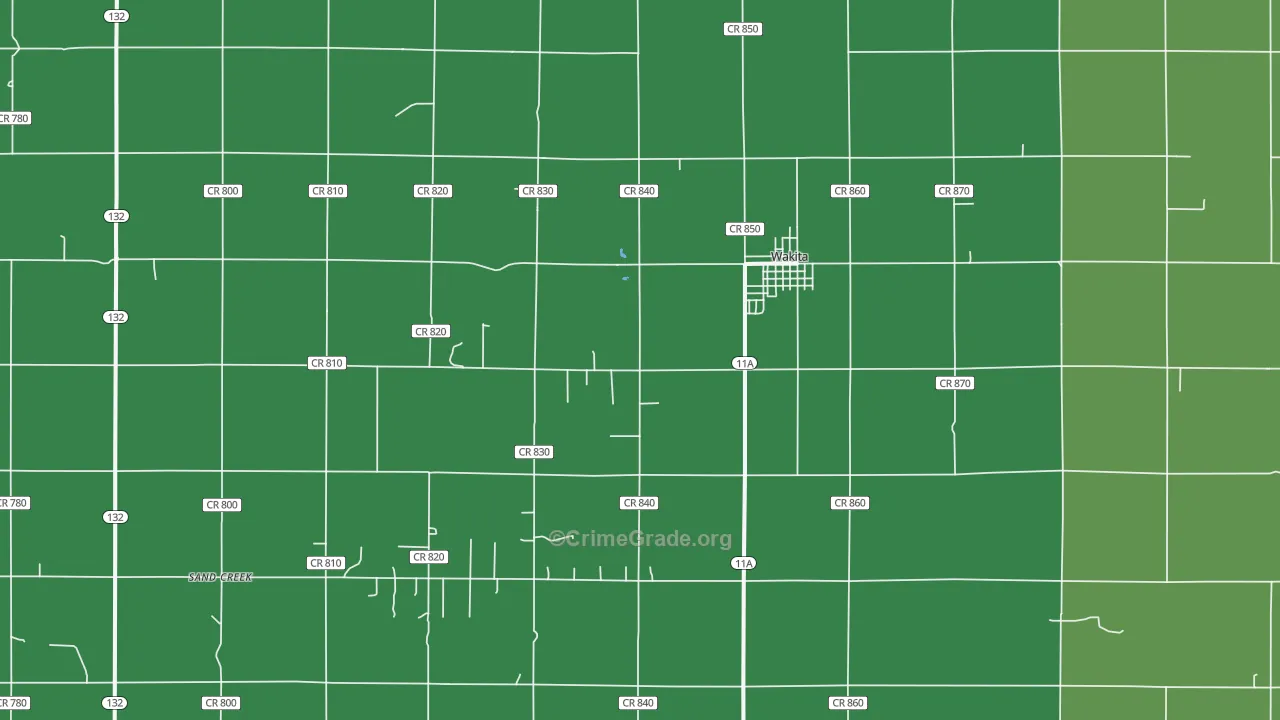 73771, OK Map of Vehicle Theft Rates