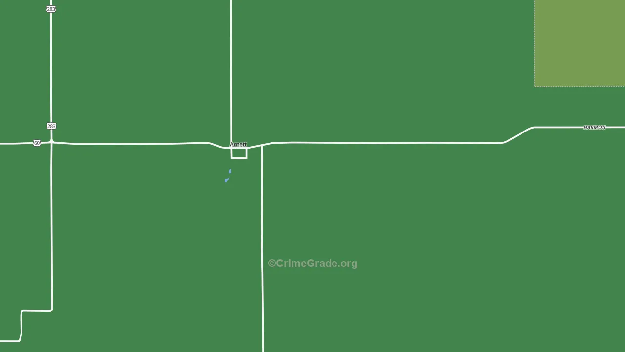 73832, OK Map of Vehicle Theft Rates