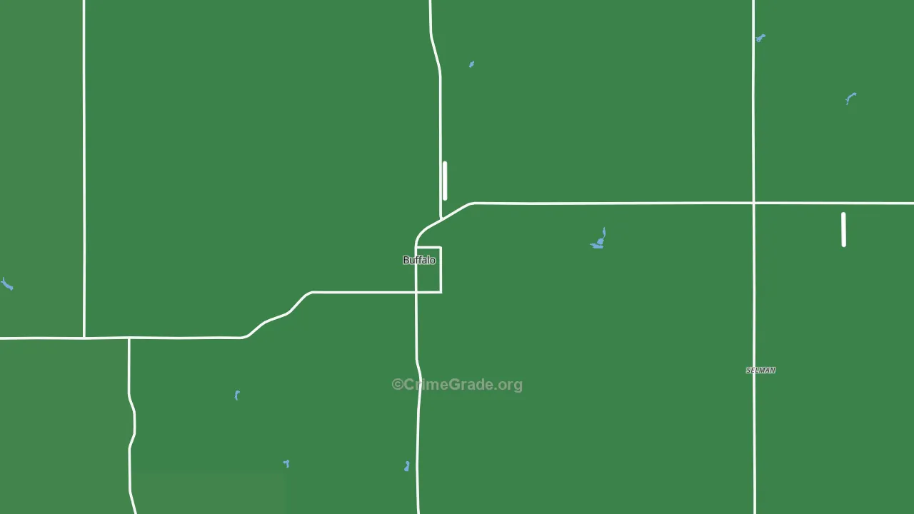 73834, OK Map of Vehicle Theft Rates