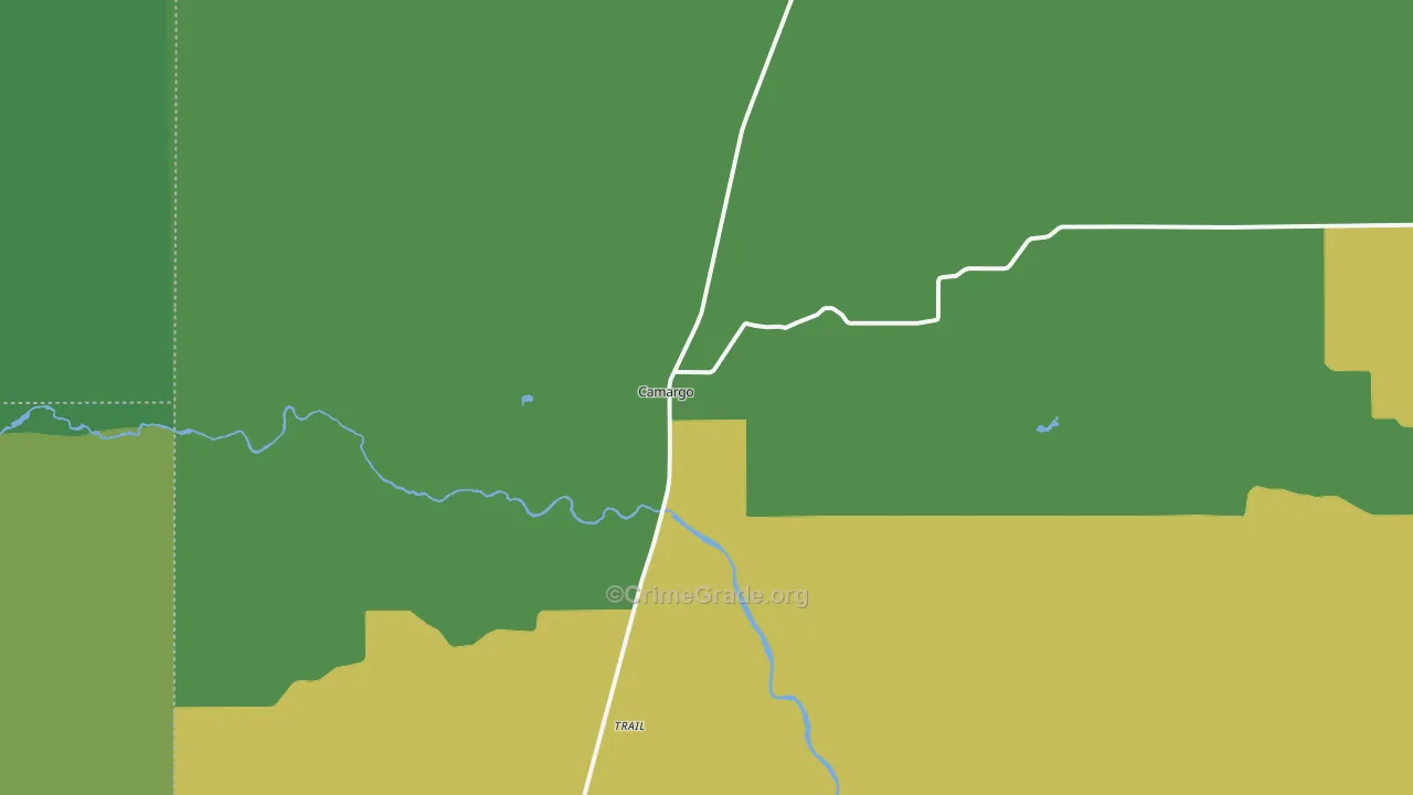 73835, OK Map of Vehicle Theft Rates