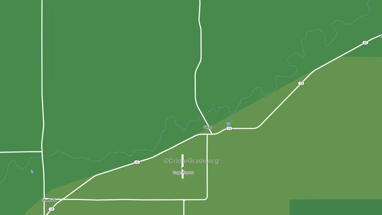 73843, OK Map of Vehicle Theft Rates