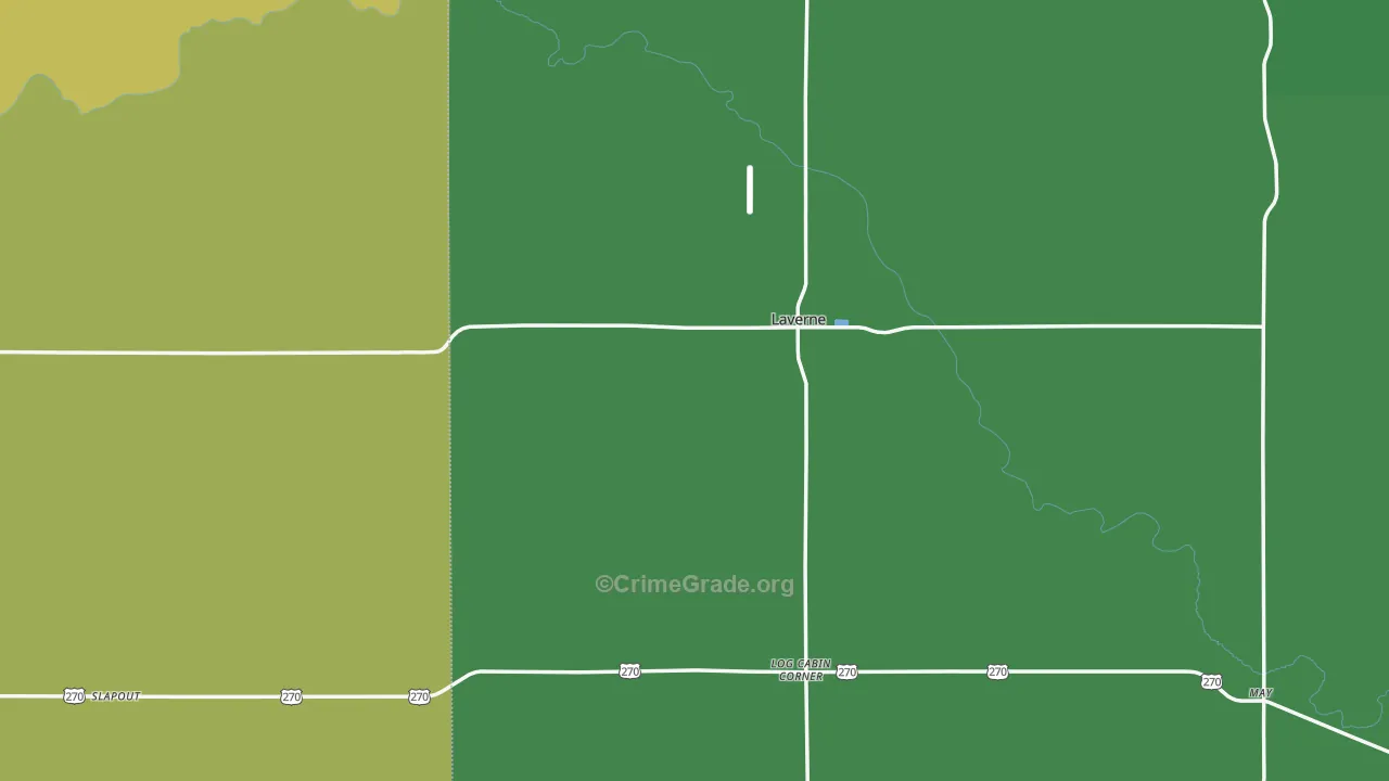73848, OK Map of Vehicle Theft Rates