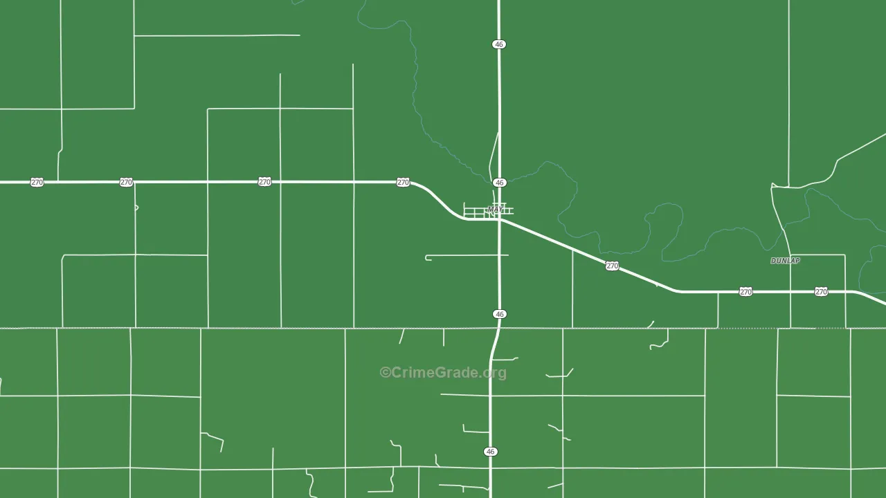 73851, OK Map of Vehicle Theft Rates