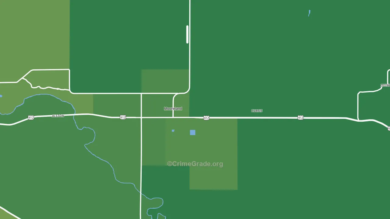 73852, OK Map of Vehicle Theft Rates