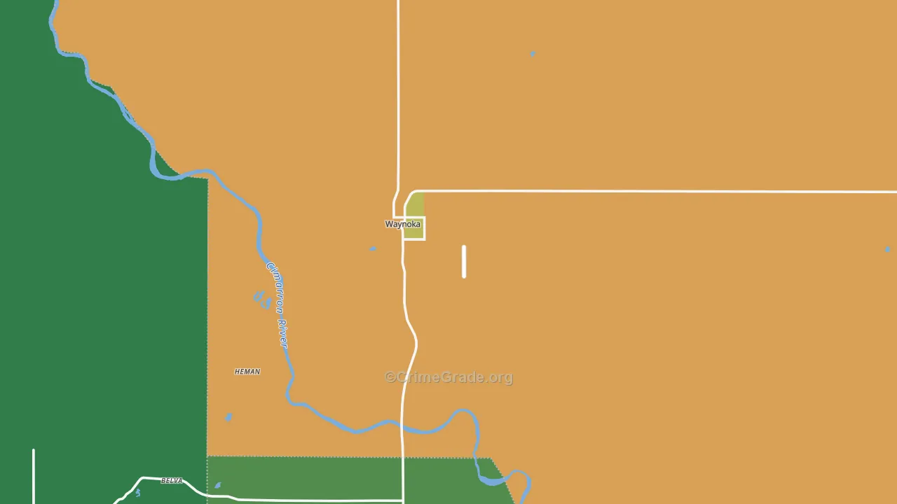73860, OK Map of Vehicle Theft Rates