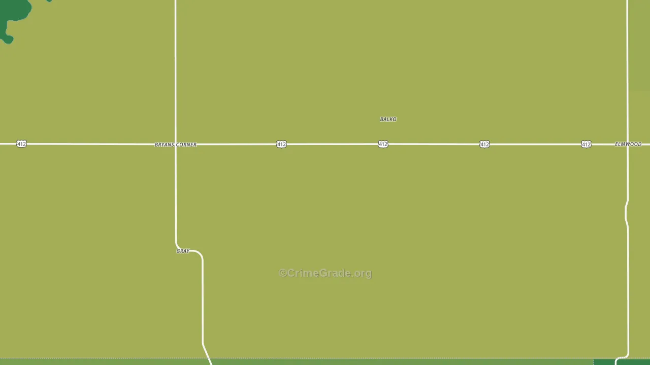 73931, OK Map of Vehicle Theft Rates