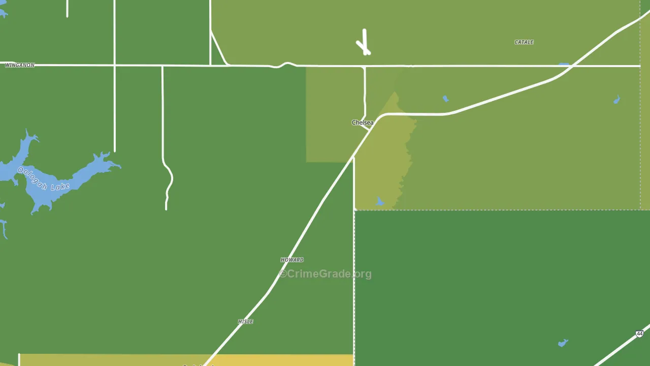 74016, OK Map of Vehicle Theft Rates