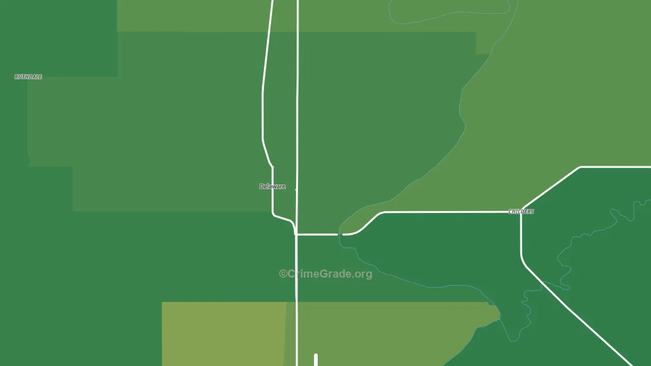 74027, OK Map of Vehicle Theft Rates