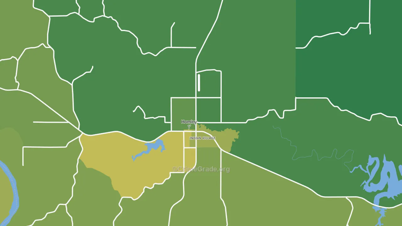 74035, OK Map of Vehicle Theft Rates