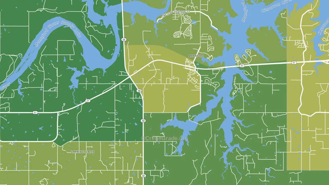 74044, OK Map of Vehicle Theft Rates