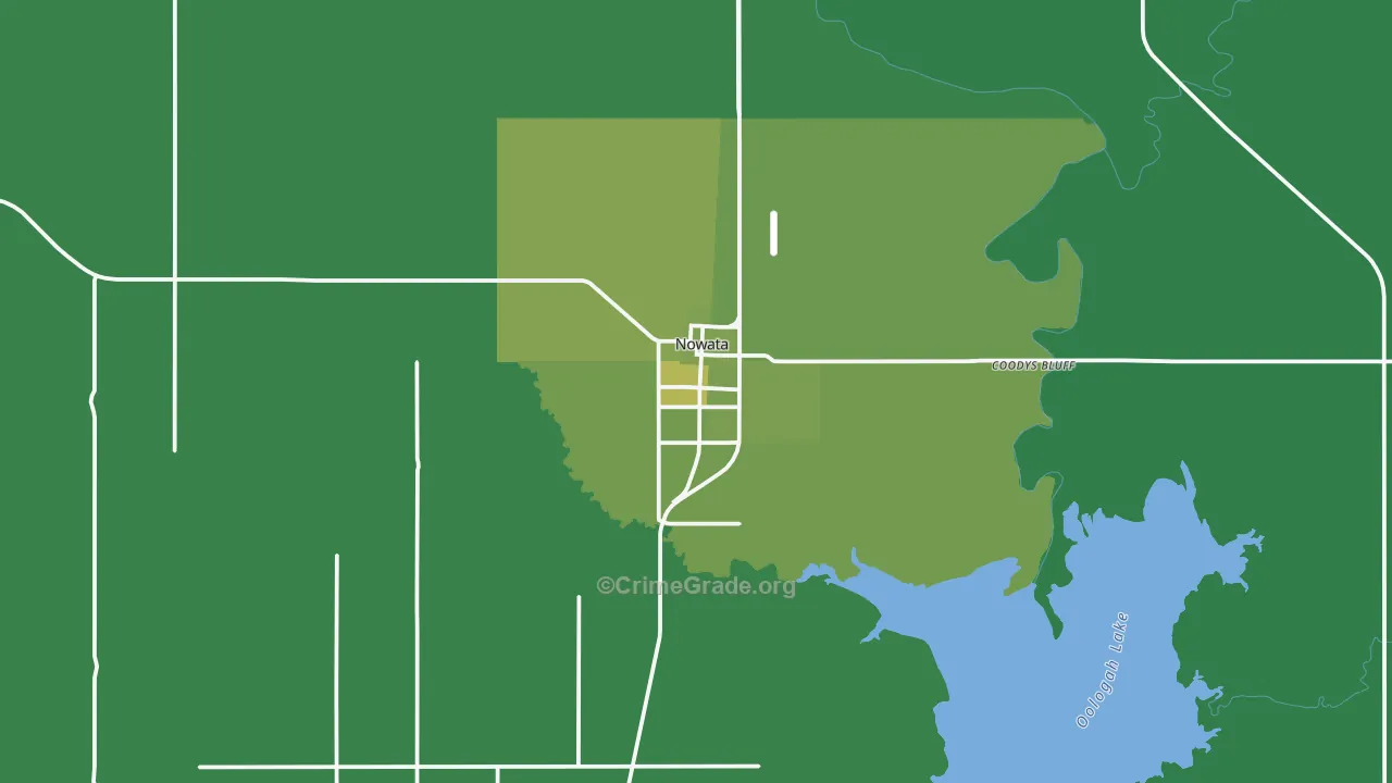 74048, OK Map of Vehicle Theft Rates
