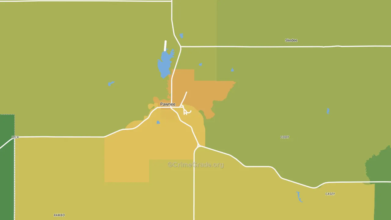 74058, OK Map of Vehicle Theft Rates