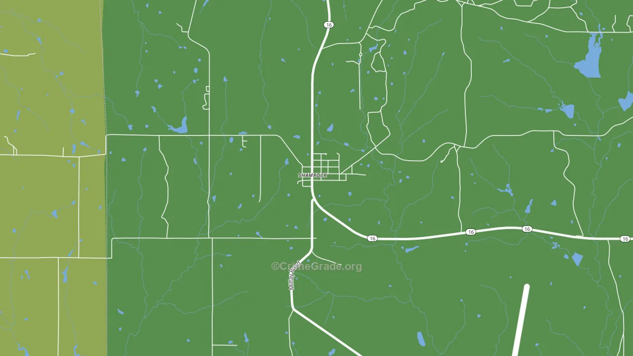 74068, OK Map of Vehicle Theft Rates