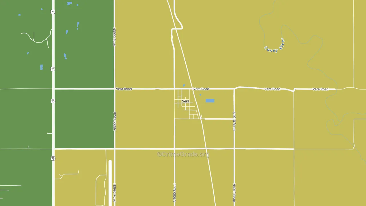 74082, OK Map of Vehicle Theft Rates