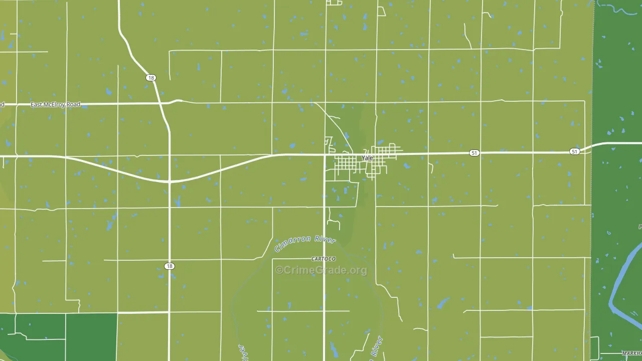 74085, OK Map of Vehicle Theft Rates