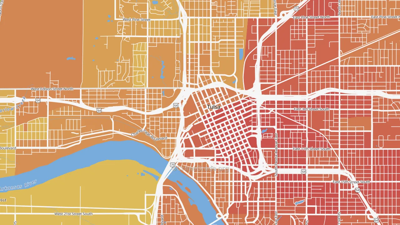 74103, OK Map of Vehicle Theft Rates