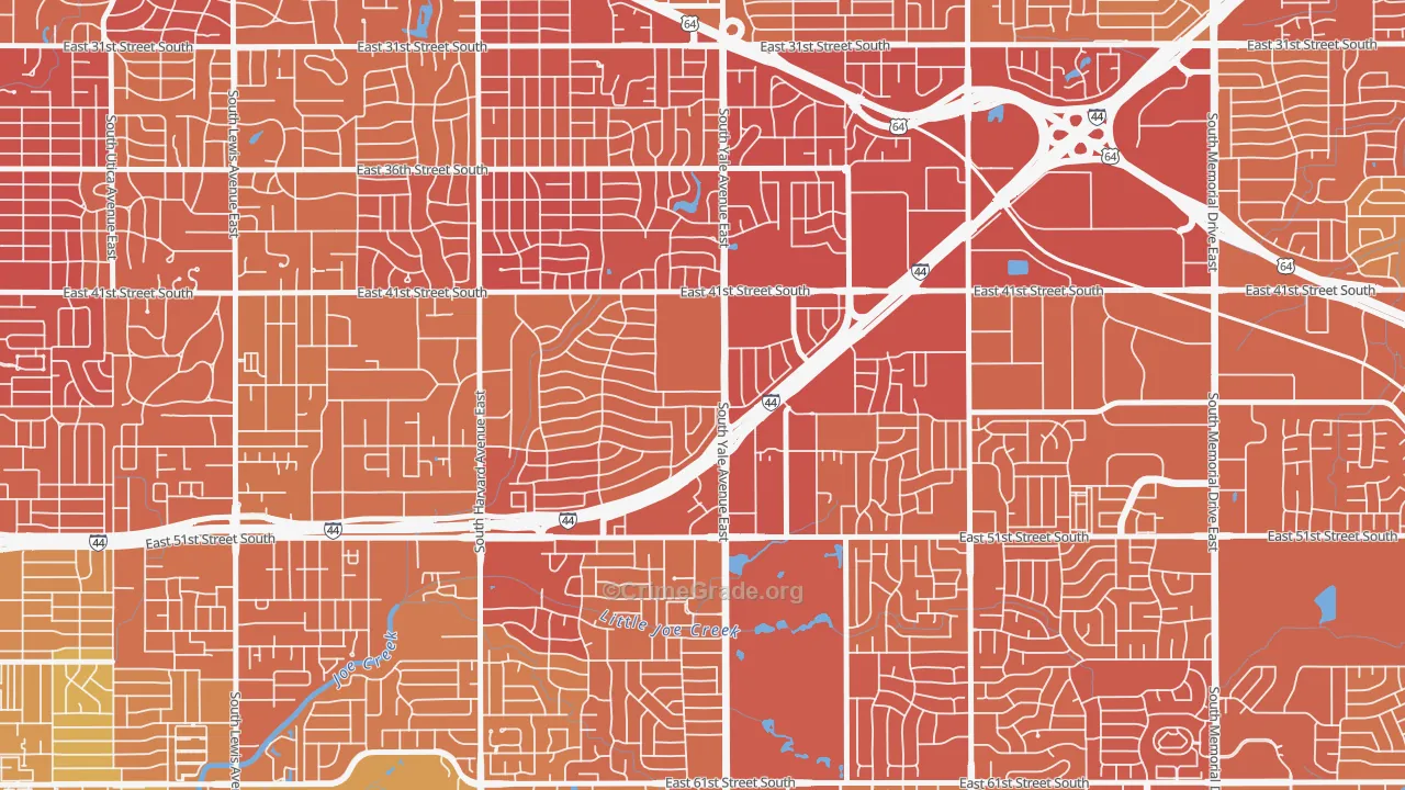 74135, OK Map of Vehicle Theft Rates