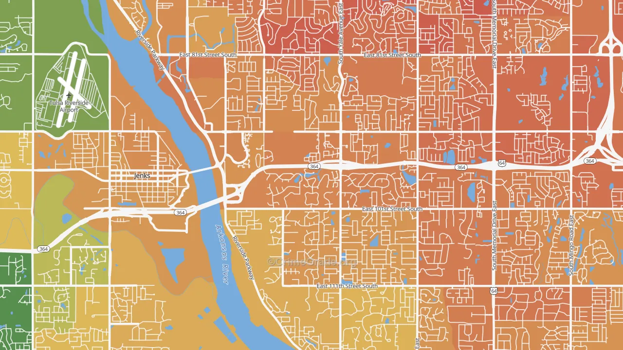 74137, OK Map of Vehicle Theft Rates