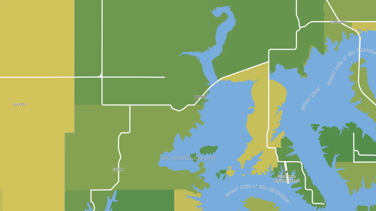74331, OK Map of Vehicle Theft Rates
