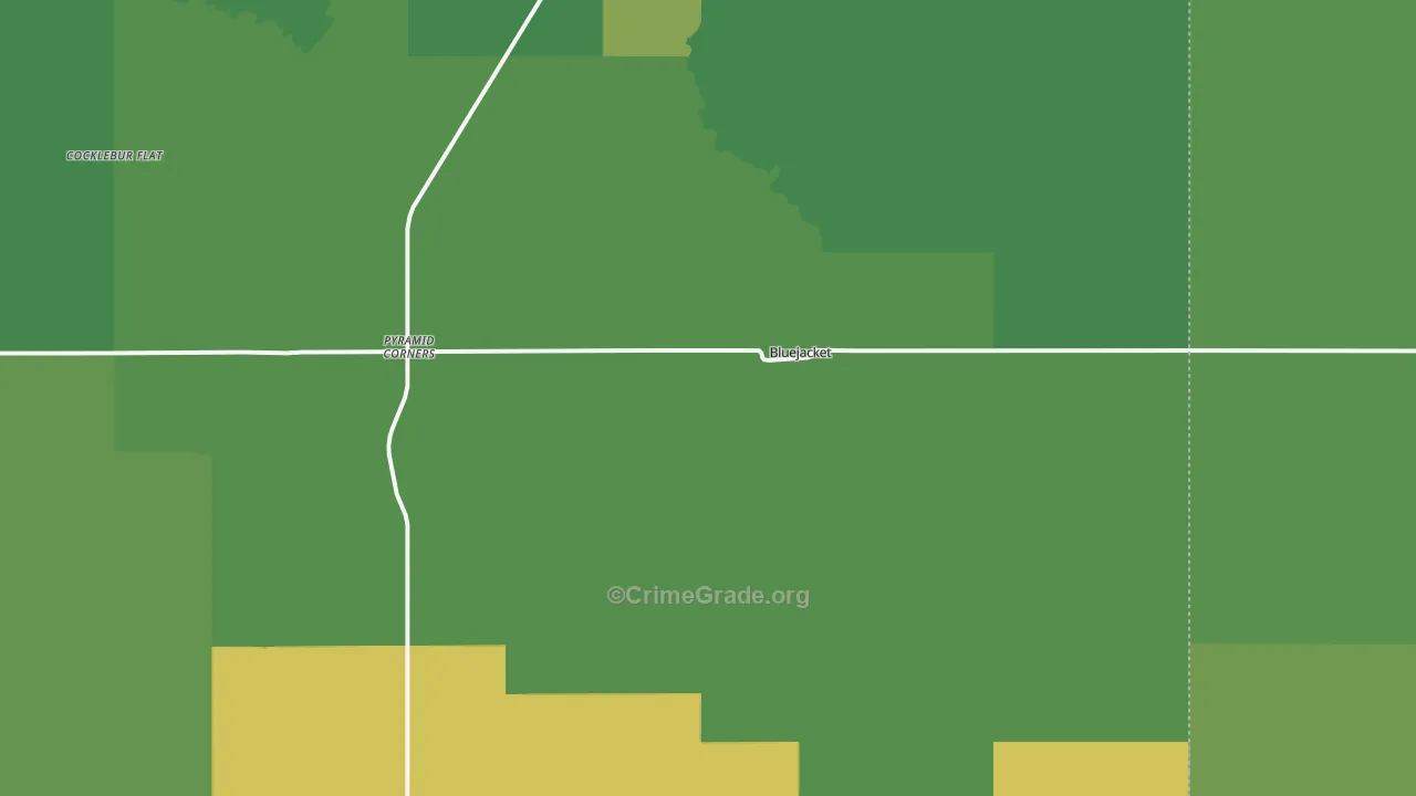 74333, OK Map of Vehicle Theft Rates