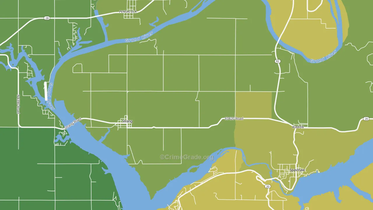 74367, OK Map of Vehicle Theft Rates
