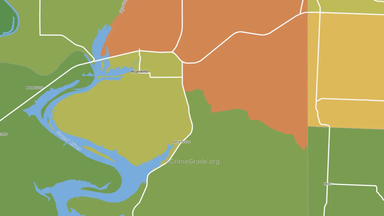 74370, OK Map of Vehicle Theft Rates