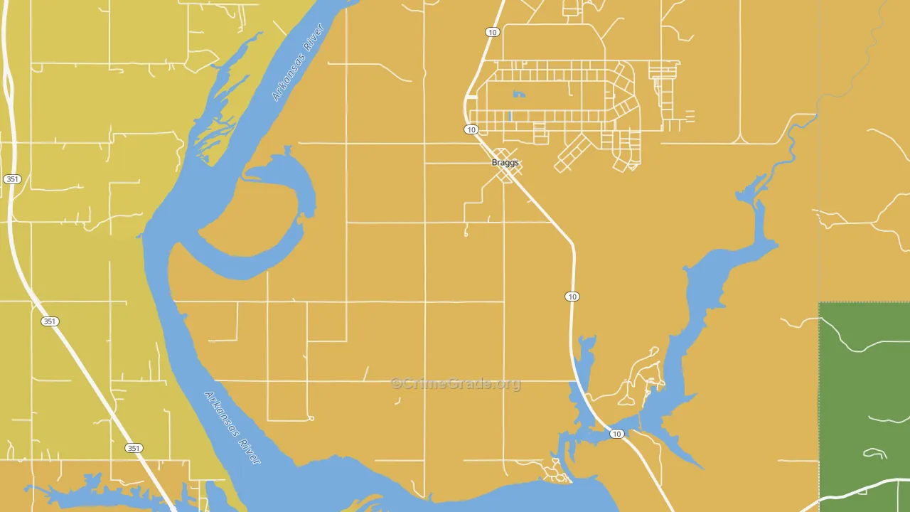 74423, OK Map of Vehicle Theft Rates