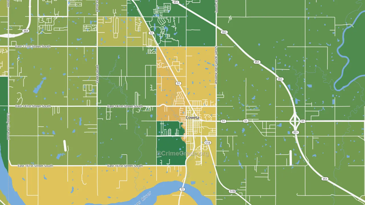 74429, OK Map of Vehicle Theft Rates