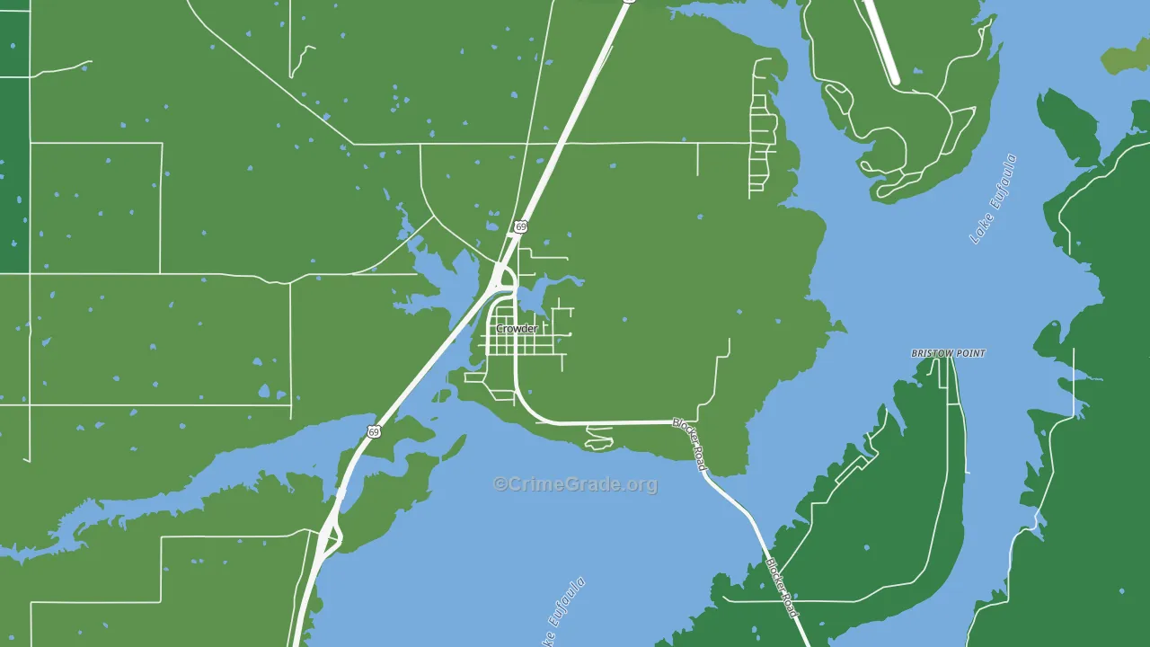 74430, OK Map of Vehicle Theft Rates