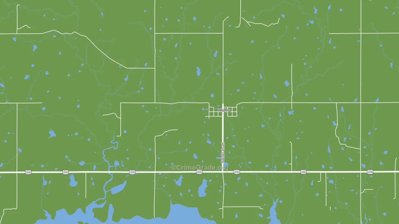 74438, OK Map of Vehicle Theft Rates