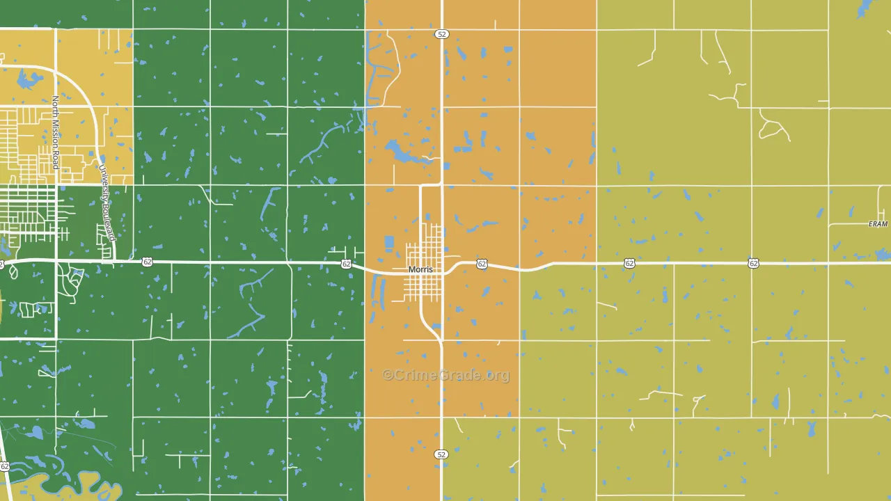 74445, OK Map of Vehicle Theft Rates