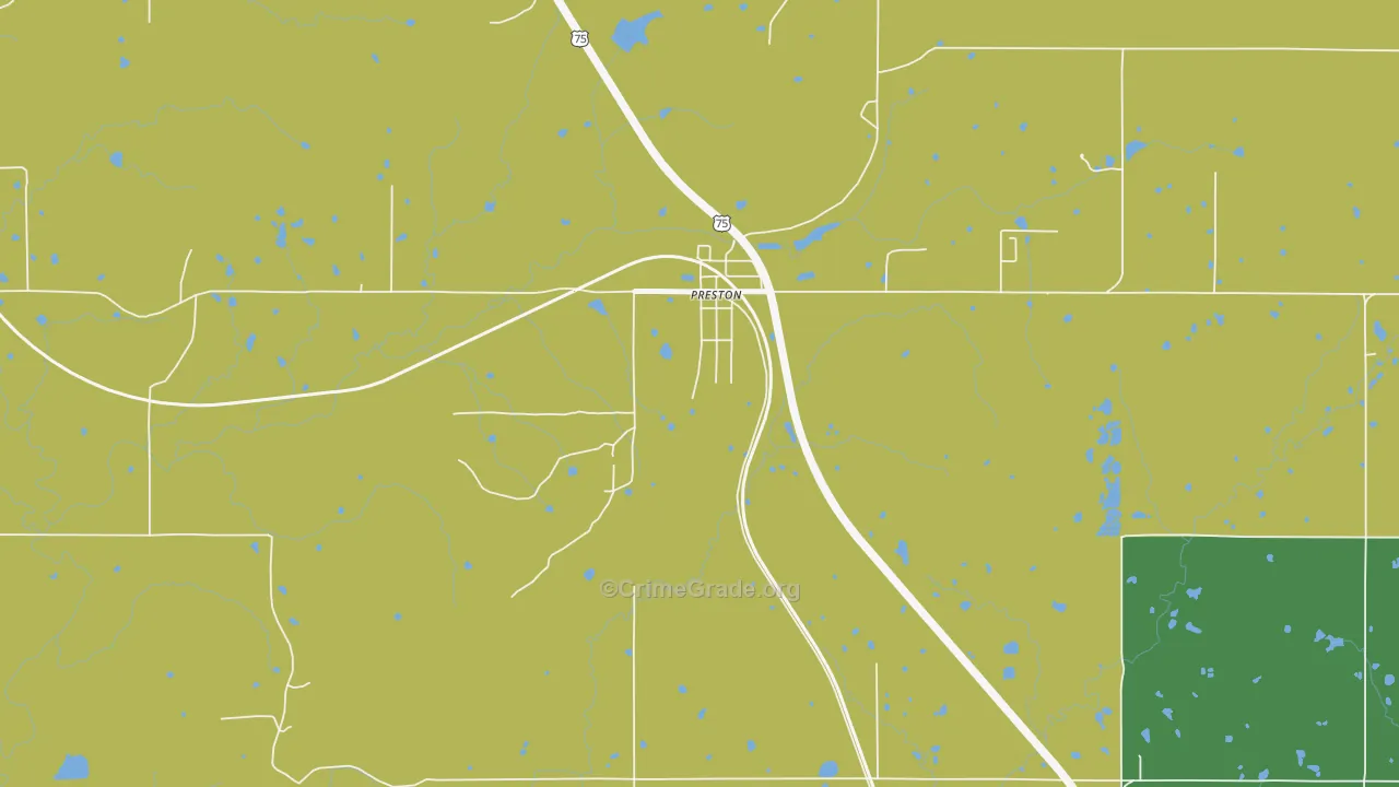 74456, OK Map of Vehicle Theft Rates