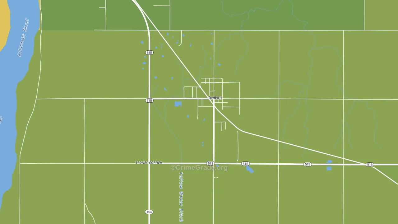74458, OK Map of Vehicle Theft Rates