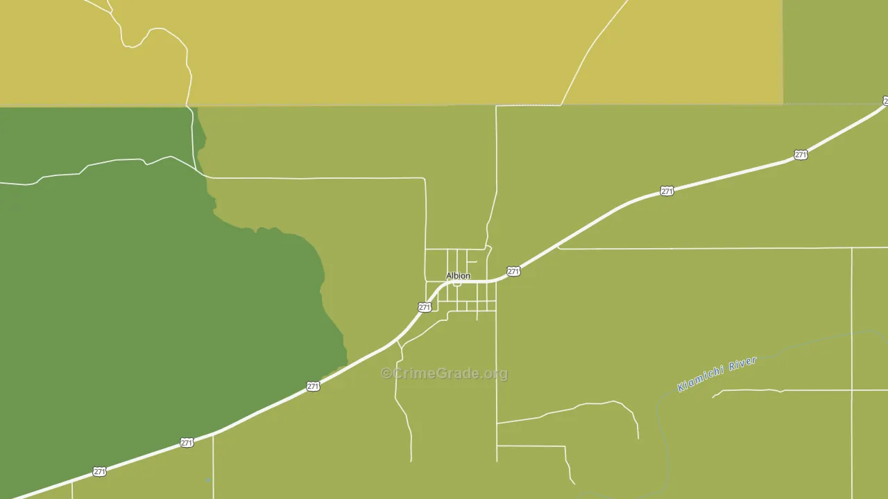 74521, OK Map of Vehicle Theft Rates