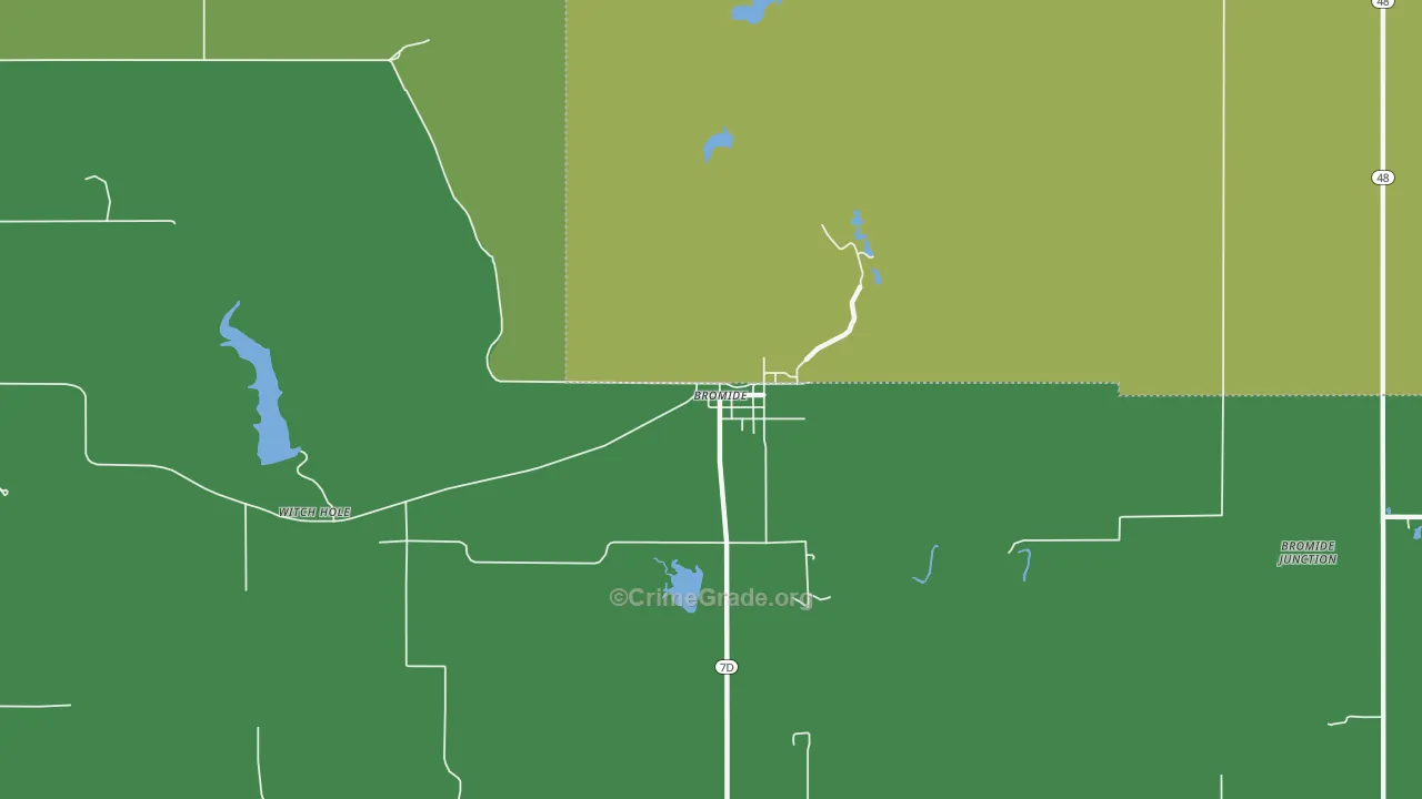 74530, OK Map of Vehicle Theft Rates